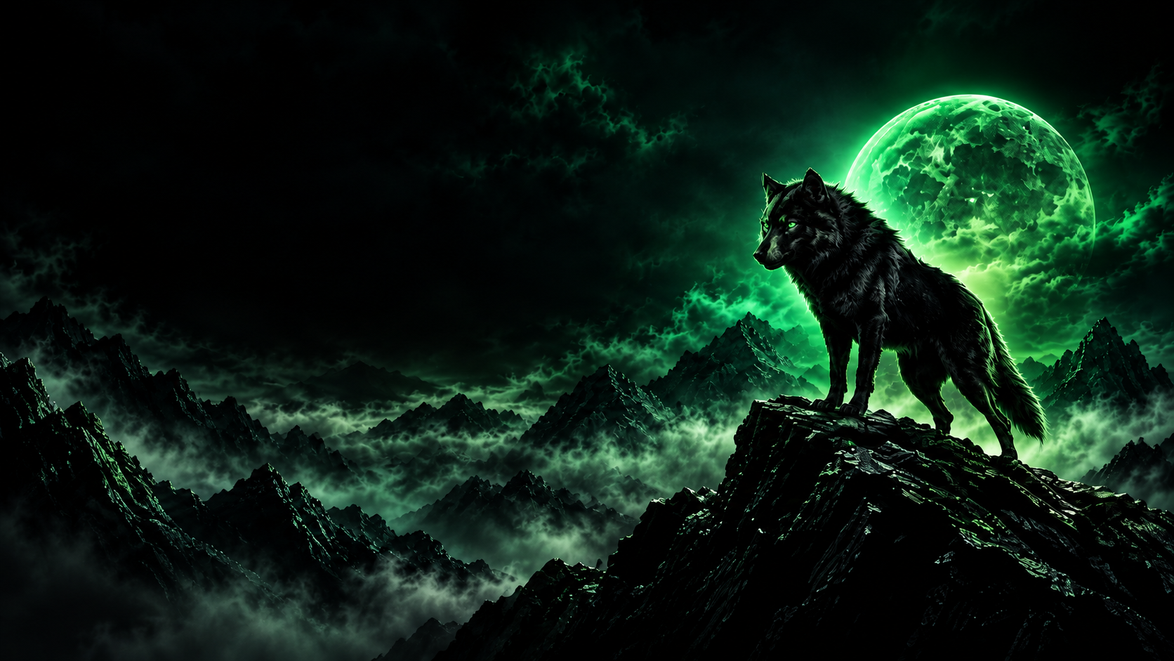 RIP MODE wolf on ridge
